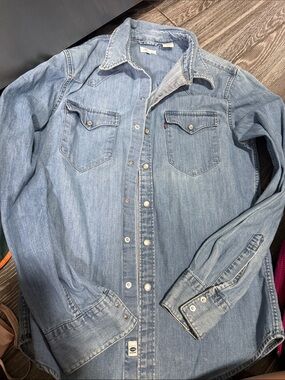 Levi's Light Blue Denim Western Shirt